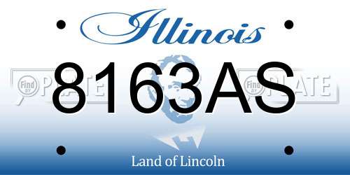 8163AS Illinois License Plate