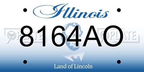 8164AO Illinois License Plate