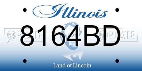 8164BD Illinois License Plate