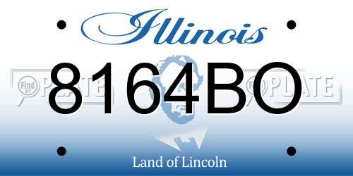 8164BO Illinois License Plate