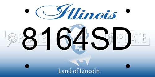 8164SD Illinois License Plate