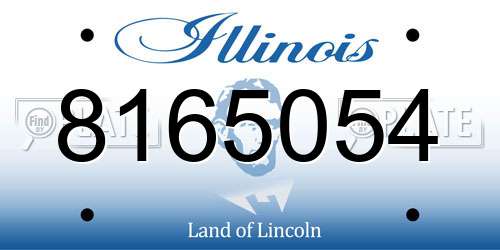 8165054 Illinois License Plate
