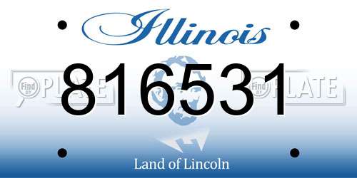 816531 Illinois License Plate