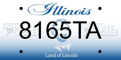 8165TA Illinois License Plate