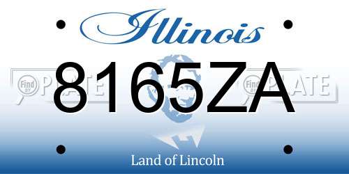 8165ZA Illinois License Plate