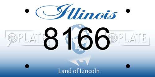 8166 Illinois License Plate
