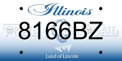 8166BZ Illinois License Plate