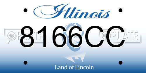 8166CC Illinois License Plate