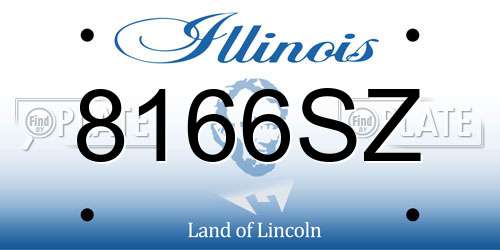 8166SZ Illinois License Plate