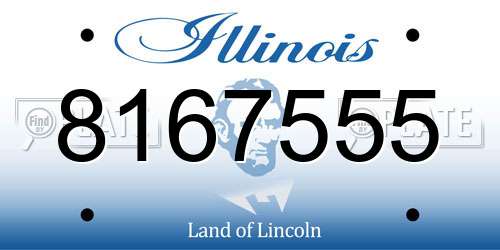 8167555 Illinois License Plate