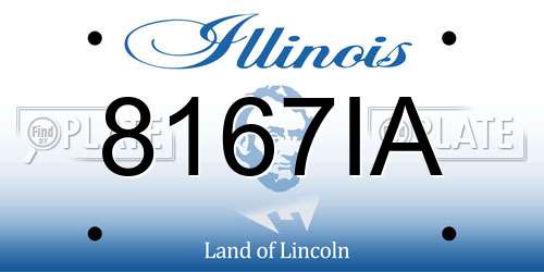 8167IA Illinois License Plate