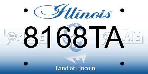 8168TA Illinois License Plate