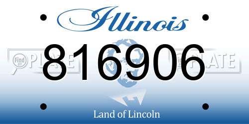 816906 Illinois License Plate