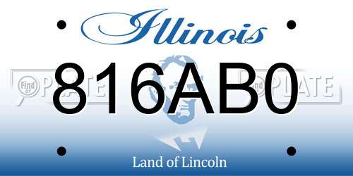 816AB0 Illinois License Plate