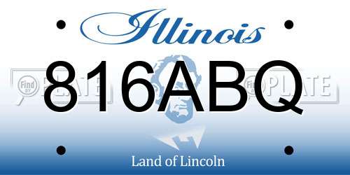 816ABQ Illinois License Plate