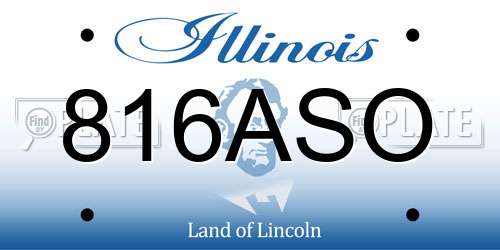 816ASO Illinois License Plate