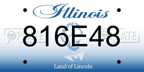 816E48 Illinois License Plate