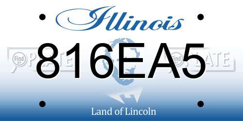 816EA5 Illinois License Plate