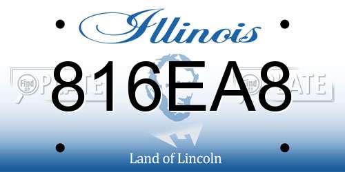 816EA8 Illinois License Plate