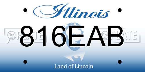 816EAB Illinois License Plate