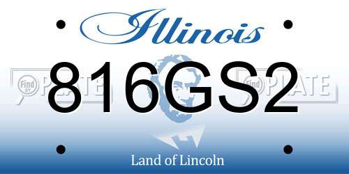 816GS2 Illinois License Plate