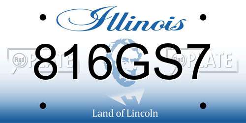 816GS7 Illinois License Plate