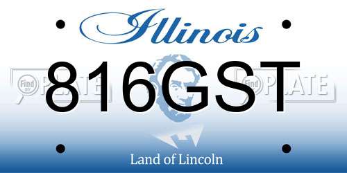 816GST Illinois License Plate