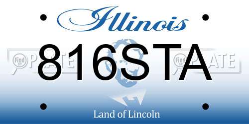 816STA Illinois License Plate