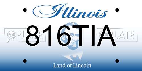 816TIA Illinois License Plate