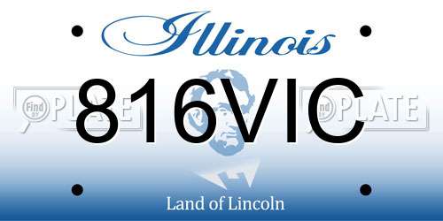 816VIC Illinois License Plate
