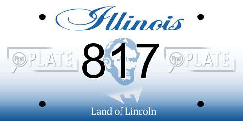 817 Illinois License Plate