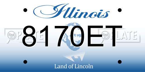 8170ET Illinois License Plate