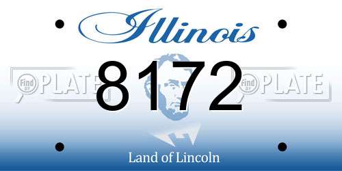 8172 Illinois License Plate