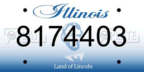 8174403 Illinois License Plate