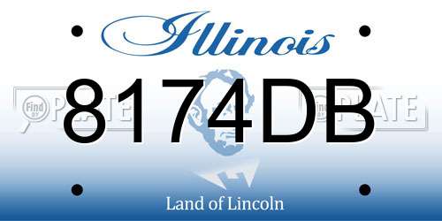 8174DB Illinois License Plate