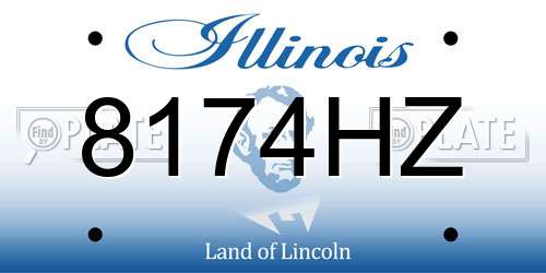 8174HZ Illinois License Plate