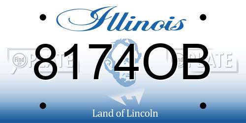 8174OB Illinois License Plate