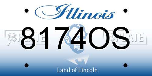 8174OS Illinois License Plate