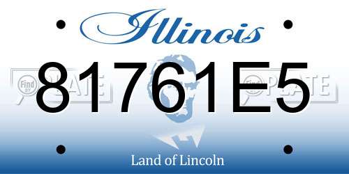 81761E5 Illinois License Plate