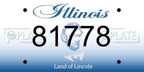 81778 Illinois License Plate