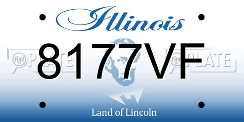8177VF Illinois License Plate