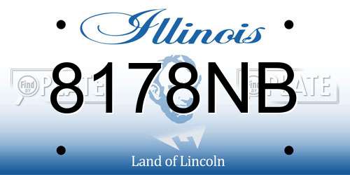 8178NB Illinois License Plate