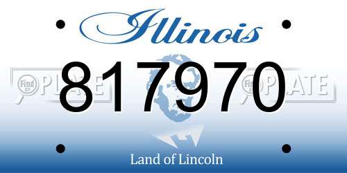 817970 Illinois License Plate