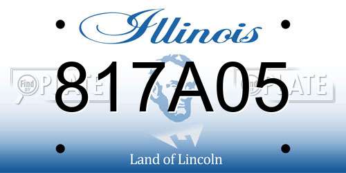 817A05 Illinois License Plate