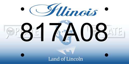 817A08 Illinois License Plate