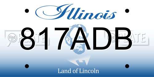 817ADB Illinois License Plate