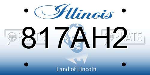 817AH2 Illinois License Plate