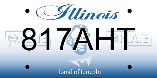 817AHT Illinois License Plate