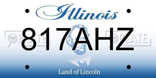 817AHZ Illinois License Plate