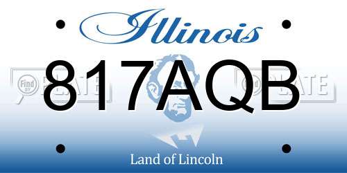 817AQB Illinois License Plate